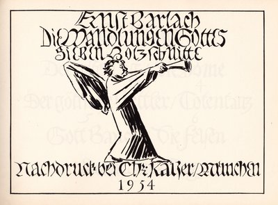 The Transformations of God - Title Page by Ernst Barlach